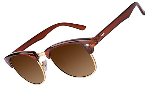 CGID Gafas de sol polarizadas retro medio marco clásico para Hombre y Mujer MJ56