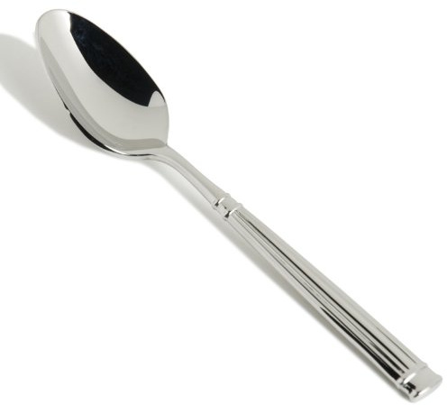 Fortessa Doria 18/10 Stainless Steel Flatware Serving Spoon, 9-Inch,Silver