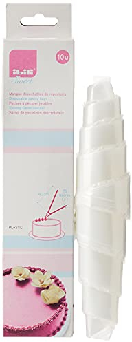 Ibili Einweg-Spritzbeutel 45 cm 10 Stück, Nylon, weiß, Einheiten