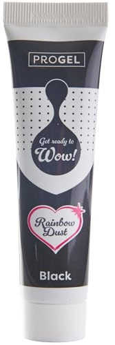 Colorant alimentaire professionnel Rainbow Dust ProGel, noir, 25 g