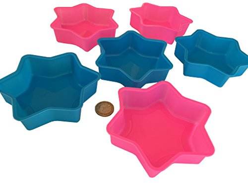 ROYAL HOUSEWARE 6 stjärnformer silikonform bakform kakform örter cupcake muffin cupcake kaka baka stjärnor jul jul jul formar