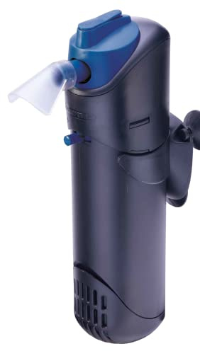 Interpet Internal Aquarium Fish Tank PF3 Power Filter, Cleans Water, for Coldwater & Tropical Aquariums Up to 126 Litre, black/blue