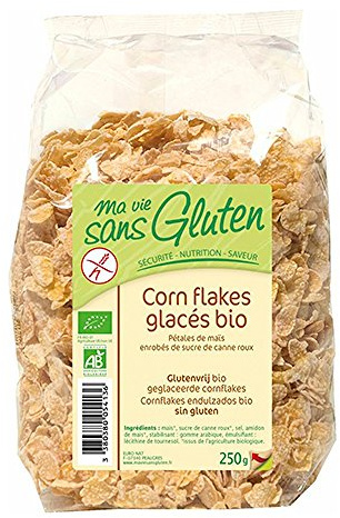 MA VIE SANS GLUTEN Corn Flakes glacés sans gluten 250G Bio -