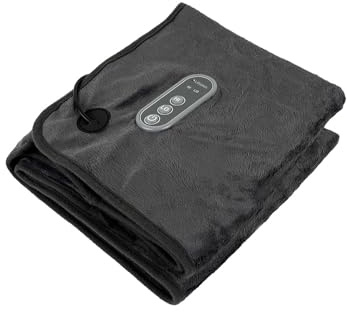 Lifemax Heated Lap Blanket with Far Infrared Therapy - Ultra Soft Electric Blanket, Adjustable Heat Settings, Circulation Boosting, Fast Heating, Perfect for Relief from Painful Neck, Lumbar & Back
