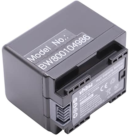 vhbw 1x Akku kompatibel mit Canon iVIS HF R62 Videokamera Camcorder (2400 mAh, 3,6 V, Li-Ion) + Infochip