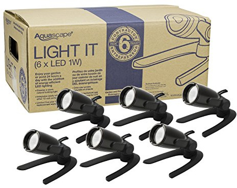 Aquascape 1 Watt LED Pond and Garden Spotlight Pack (Set of 6), Waterproof | 84045