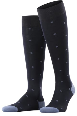 FALKE Dot M Kh cotone al ginocchio fantasia 1 paio, Calzini lunghi Uomo, Blu Dark Navy 6377, 39-42