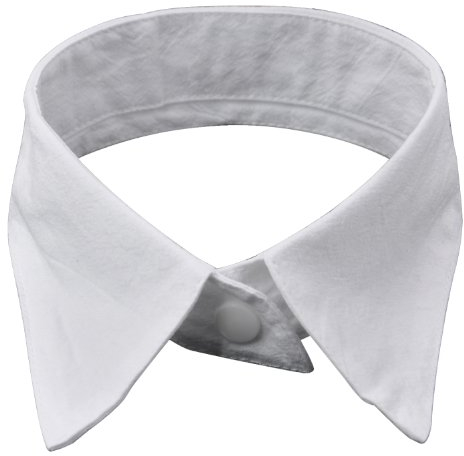 Moderner Bubikragen in Weiß für Damen, abnehmbarer Hemdblusenkragen mit Schlaufe - für Fasching - Einheitsgröße - Trixies