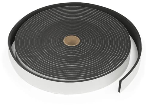 Dichtungsband Moosgummi selbstklebend, 25 mm breit 2 mm dick, 3,8 m lang, Fenster Dichtungsband, Tür Dichtung, Schaum Dichtband, selbstklebende Schaumstoffdichtung, Neoprenstreifen selbstklebend