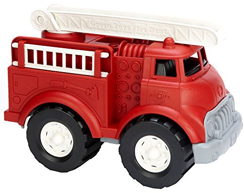 Green Toys Fire Truck - BPA , Phthalates Free Imaginative Play Toy for Improving Fine , Gross Motor Skills. for Kids,Red