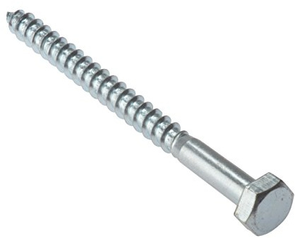 Coach Screw Hexagon Head Single Thread ZP M8 x 150mm Bag 10
