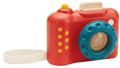 PlanToys Meine Erste Kamera – Holzspielzeugkamera für Kleinkinder mit Kaleidoskop-Linse – Nachhaltiges Lernspielzeug ab 18 Monaten – Montessori-Rollenspiel