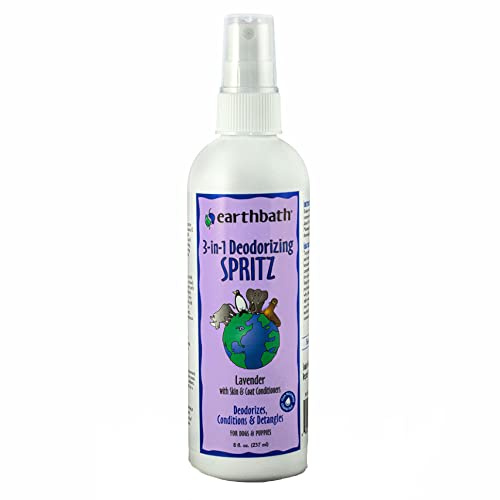 earthbath Lavender 3-in-1 Dog & Puppy Deodorizing Spritz, 8 Oz (1 Pack)