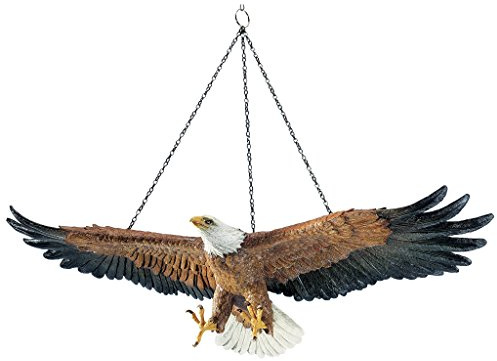 Design Toscano DB43027 Scultura da Appendere Aquila del Volo della libertà, Multicolore