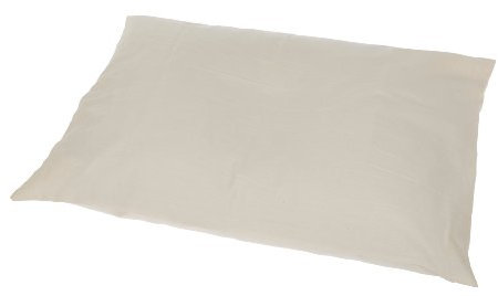 Handelsturm Buchweizenkissen 50x70 mit Füllung aus 100% Buchweizenspelz, mit abnehmbarem Überbezug aus Baumwolle (weiß)