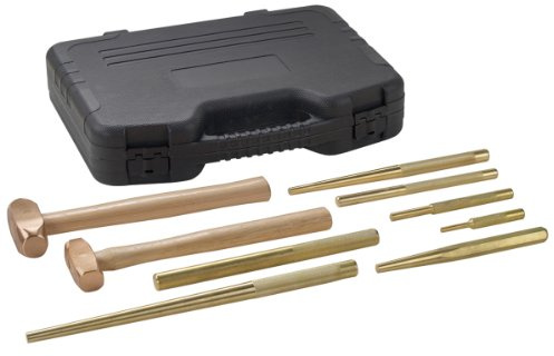 OTC 4629 9 Piece Master Brass Hammer and Punch Set