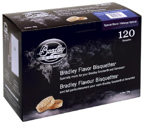 Bradley Smoker Bisquettes for Grilling and BBQ, Special Blend, 120 Pack