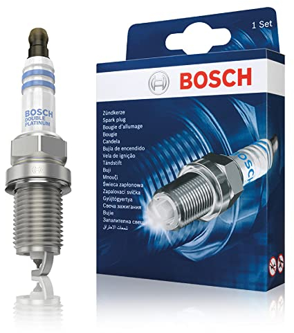 Bosch Double Platinum 0242229925 (+45), Zündkerzen 4er-Set - für ein zuverlässiges Kaltstartverhalten und lange Lebensdauer - mit robustem Design