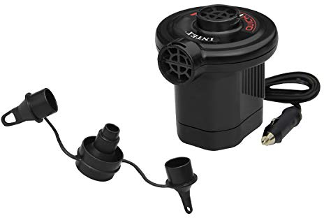 Intex 66626 Hinchador de Aire conexión Coche 12 V, Negro