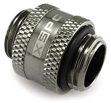 XSPC G1/4 Male to Male Rotary Fitting - Black Chrome