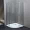 BIJON Duschkabine 80x80 Rund - Runddusche Viertelkreis Eckeinstieg, 8mm ESG, Duschabtrennung, Nano - Größe: 80 x 80 cm, Höhe: 190 cm