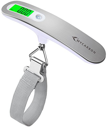 MYCARBON Digital Luggage Scale - High Precision Hanging Scale 110 lb/50KG with Backlit Display, Perfect for Travel and Home