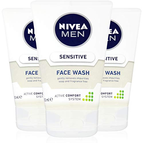 Nivea Men Sensitive Face Wash, 100 ml - Pack of 3 by NIVEA Men