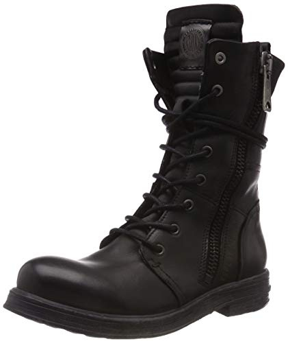REPLAY en satin maco evy bottes style biker pour femme, Noir (Black), 37 EU