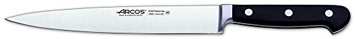 Arcos Serie Clasica - Cuchillo de Cocina - Hoja de Acero Inoxidable Forjado Nitrum 210 mm - Mando de Polioximetileno (Pom) Color Negro