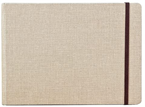 Clairefontaine 96102C - Cuaderno Goldline 30 hojas papel de dibujo blanco 14,8 x 21 cm 180 g, tapa lona con goma elástica