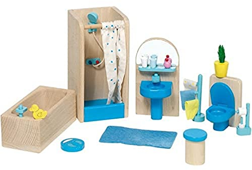 Goki 51903 - Badezimmer Puppenhausmöbel , 17-teilig