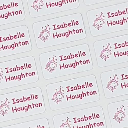 60 Just Stick Clothing Name Tags Labels - No Sew or Iron School Uniforms, Nursery, Daycare, & Care Home Clothing