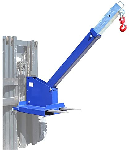 Gru a forca regolabile in altezza Braccio della gru Braccio di carico per carrello elevatore | Capacità di carico: 4500 kg / 4,5t