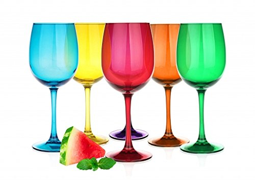 Sendez Weingläser 300ml im 6er-Pack Mix Weinglas Rotweingläser Weißweinglas