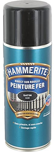 Hammerite - Peinture aérosol / Satiné - Noir