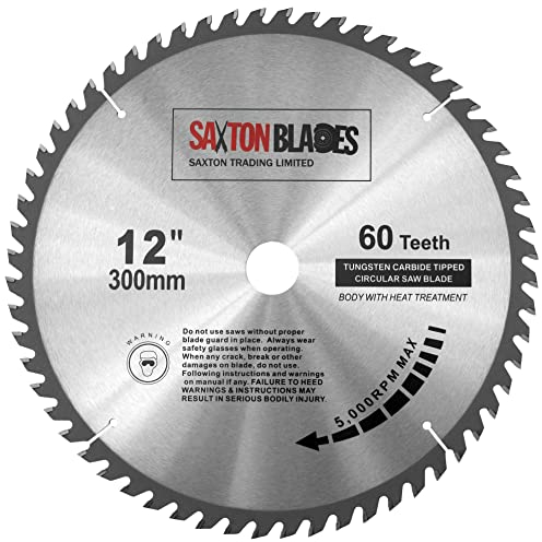 Saxton TCT Holzkreissägeblatt, 300 x 30 mm, 60 T, für Bosch, Makita usw.