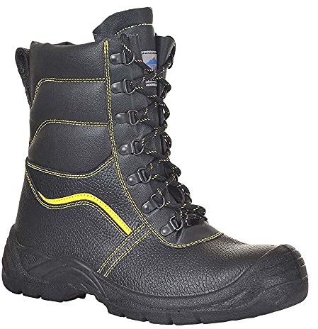 Portwest Steelite Fellgefütterter Sicherheitsstiefel S3 CI, Größe: 38, Farbe: Schwarz, FW05BKR38