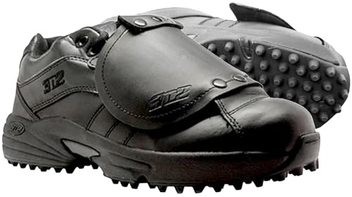 3N2 Men's Baseball Umpire Officiating Shoe Reaction Pro Plate Sturdy Design & Comfort Optimum Protection 100% Genuine Leather No Extra Weight, D & EE Widths for Softball & Baseball Umpires Black