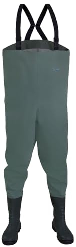 Dönges Wathose mit S5 Sicherheitsstiefel, Größe 47 (Sicherheitsstiefel Hochwasser Dönges-Wathose Pionierwasserhose Pionier-hose Kanalarbeiter Anglerhose Arbeitsschutzstiefel)