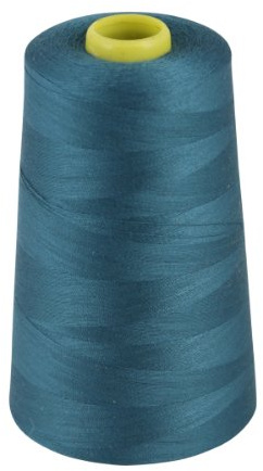 MARKETPLACE MAYHEM OVERLOCKING THREAD - POLYESTER, 100% - 4 X 5000 YARD SPOOLS - BLACK, WHITE, RED, BLUE, CREAM, NAVY, PURPLE, PINK, GREEN, GREY, BROWN, OLIVE, SKY, GOLD (TEAL 320)