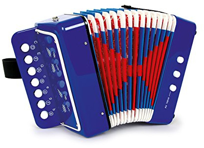 Small Foot Dragspel ”Blått”, Främjar Musikalitet Och Rytmkänsla, Musikinstrument Med Rem, Från 3 År, 3318