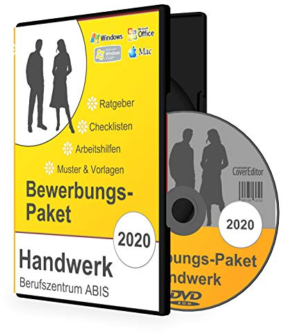 Kit de candidature HANDWERK : conseiller de candidats, listes de checklistes et 20 épreuves complètes pour les professions artisanales comme fichiers MS-Word sur CD-ROM