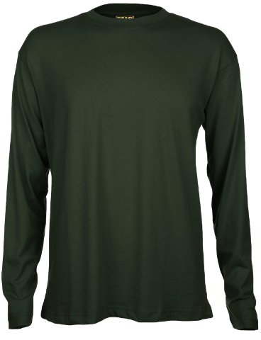 Mens Long Sleeve Premium T Shirts by MIG Sizes S to 4XL - Work Casual Sports (4XL - XXXXL, Bottle Green)