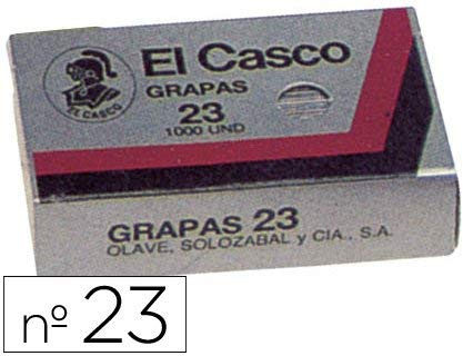 El Casco 136862 - Caja de 1000 grapas galvanizadas Nº 23/6G