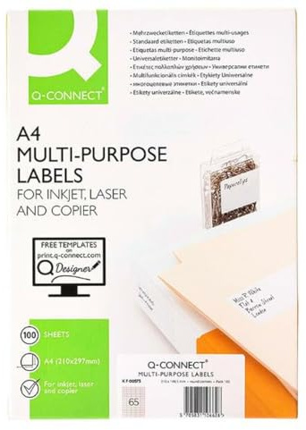 Q-Connect KF00573 etiketter vit, 38,1 x 21,2 mm