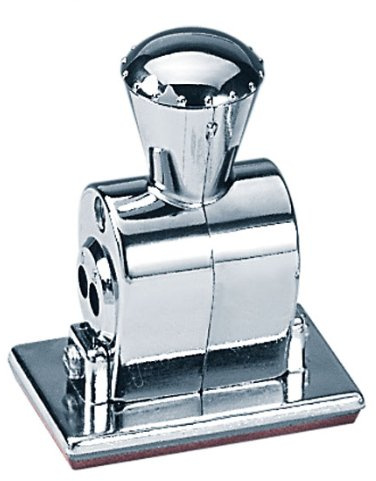 Wedo 873 Stema Datumstempel (mit Text Bezahlt/durch Abdruckgröße 3 x 5 cm, verchromtes Metallgehäuse)