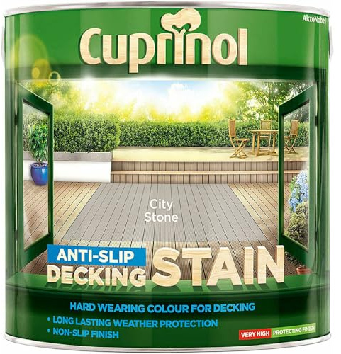 Cuprinol UTDSCS25L Anti Slip Decking Stain City Stone 2.5 Litre