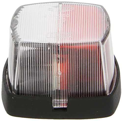 HELLA 2XS 005 639-002 Umrissleuchte - Begrenzungsleuchte - Anhänger - Wohnwagen - Halogen - 6/12/24V - Anbau - ECE - Lichtscheibenfarbe: klar/rot - seitlicher Anbau - Satz