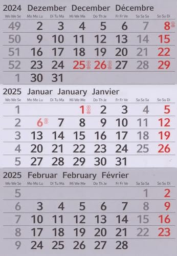 HiCuCo Kalendarien (magnetische Kalenderblöcke) für 2 Jahre (2025+2026) passend für Tischkalender Edelstahl TypC/E/P