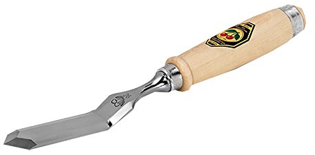 Kirschen 2326959 Stechbeitel gekröpft mit spitzer Schneide 20 mm, beige/silber